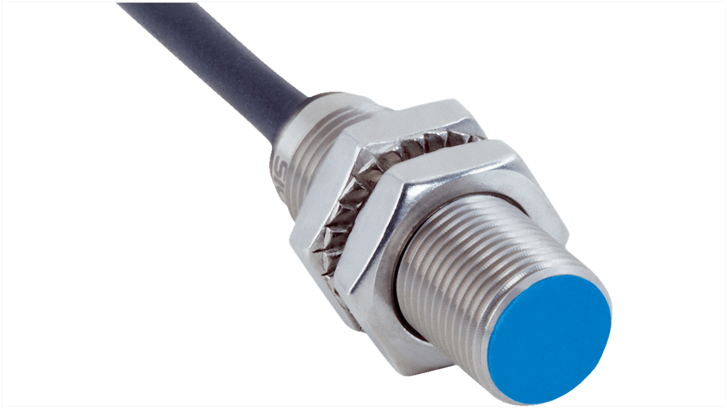 Sick IMB12 Series Inductive Barrel-Style Inductive Proximity Sensor, M12 x 1, 4 mm Detection, PNP Output, 30 V dc, IP67