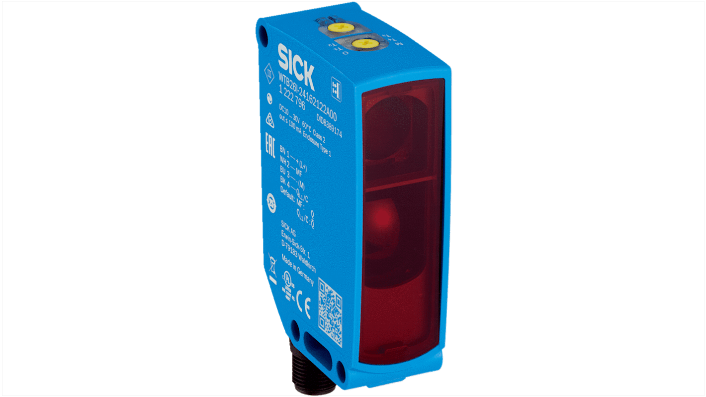 Sick Background Suppression Photoelectric Sensor, Rectangular Sensor, 30 → 2000 mm Detection Range IO-LINK