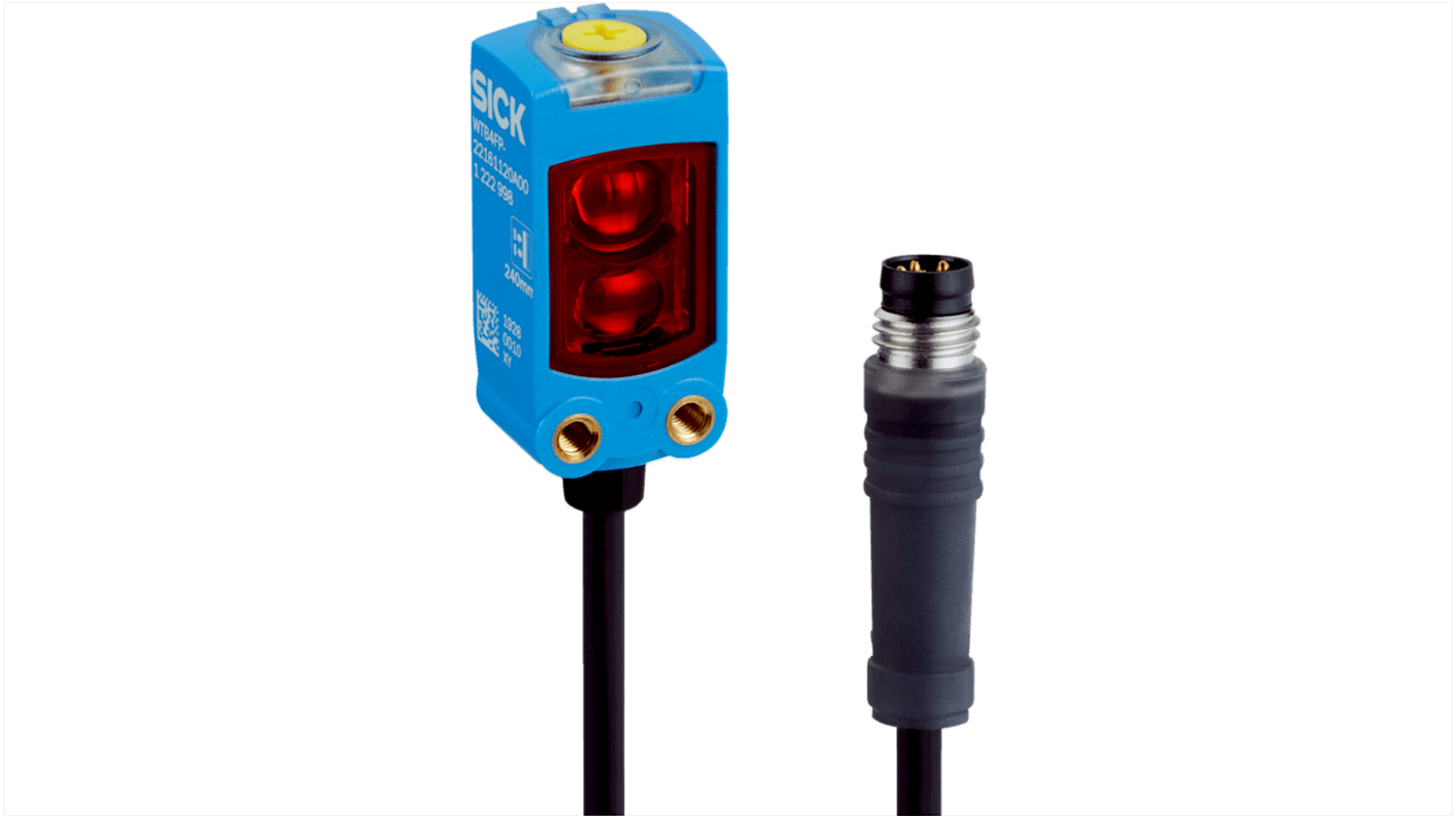 Sick WTB4FA Rechteckig Optischer Sensor, Annäherung, Bereich 7 → 150 mm, NPN, PNP Ausgang, Anschlusskabel,