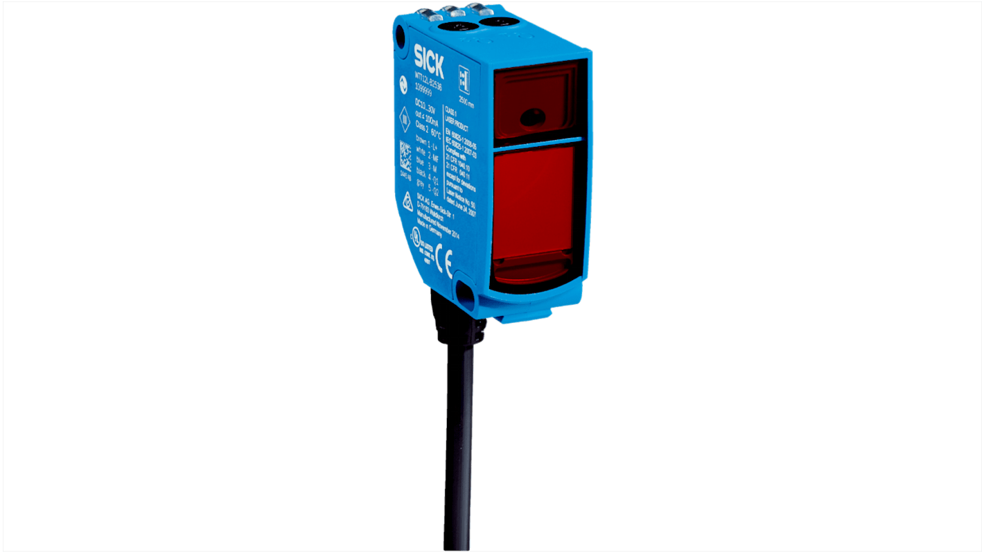 Sick Background Suppression Photoelectric Sensor, Rectangular Sensor, 50 → 3800 mm Detection Range