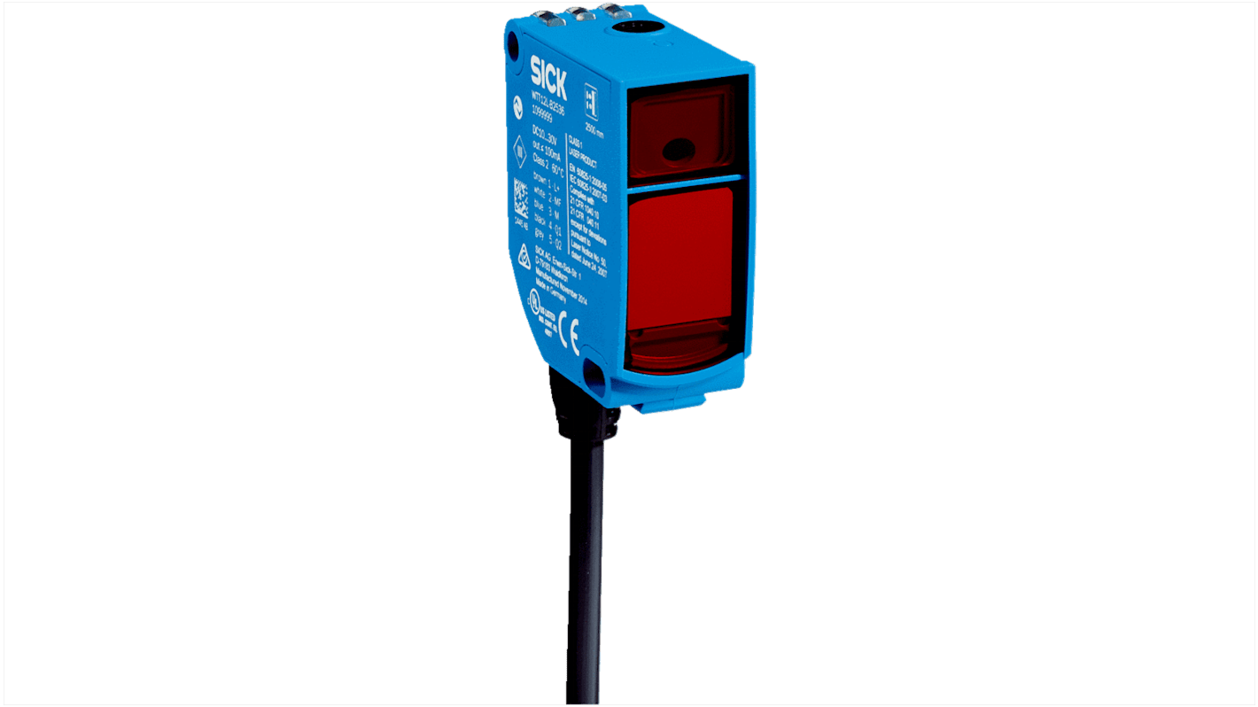 Sick Background Suppression Photoelectric Sensor, Rectangular Sensor, 50 → 3800 mm Detection Range