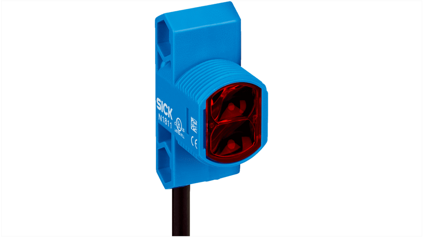 Sick ZLD zylindrisch Optischer Sensor, Reflektierend, Bereich 0 → 7,7 m, PNP/NPN Ausgang, Anschlusskabel,