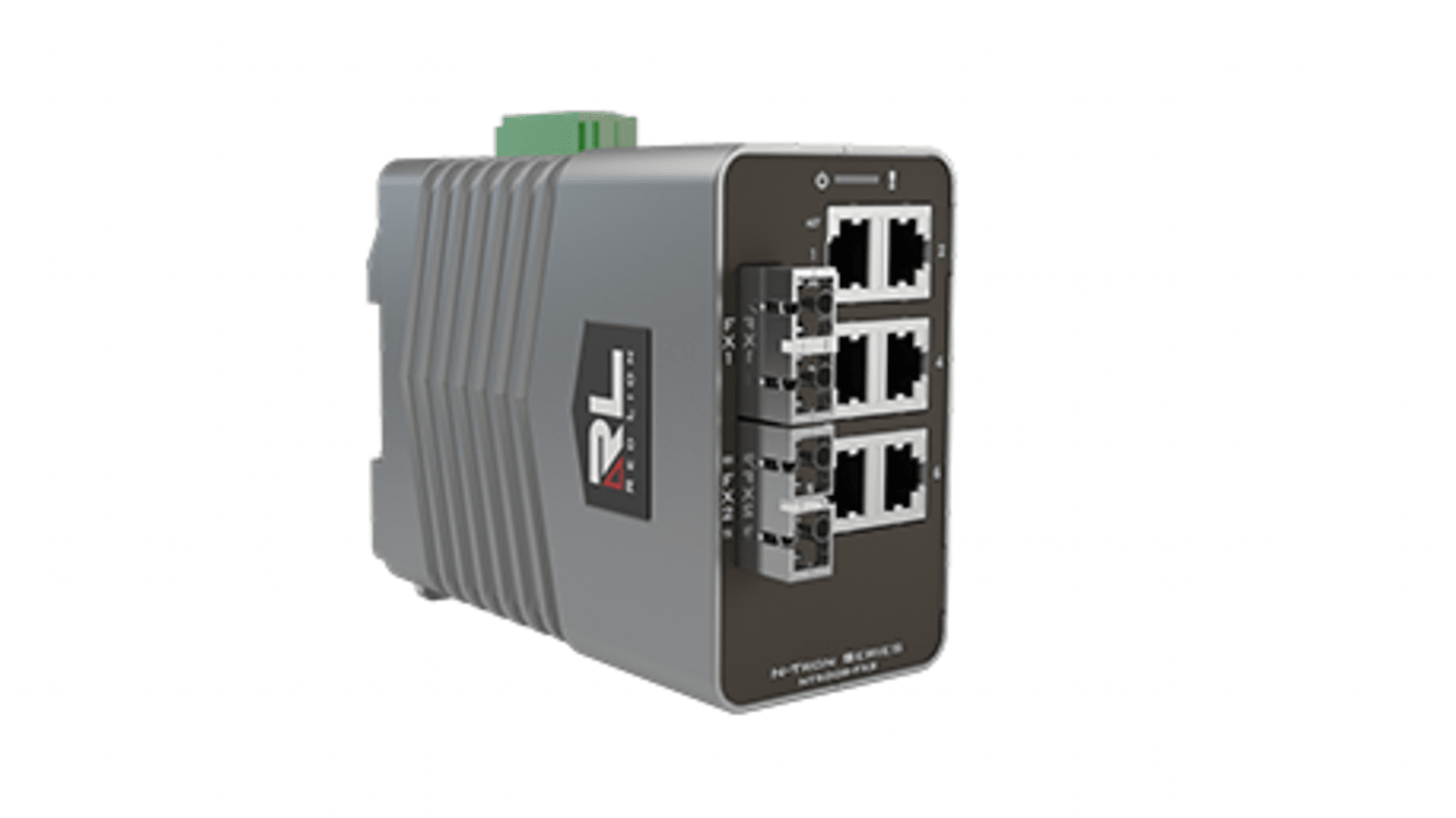 Swtich Ethernet industrial Red Lion, 8 puertos, 10/100/1000Mbit/s, 6 RJ45