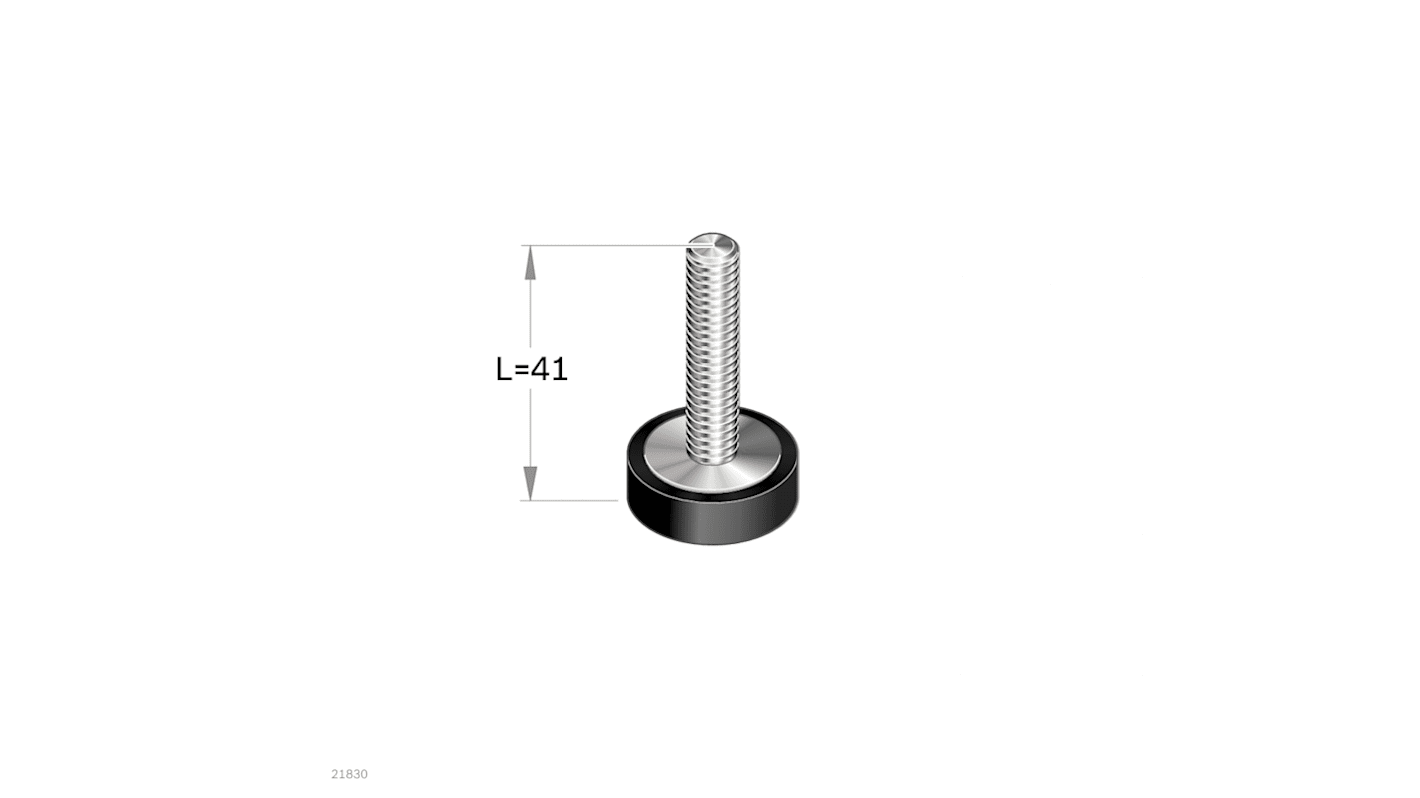 Support pivotant Bosch Rexroth en Acier, Rainure 6mm, M6mm