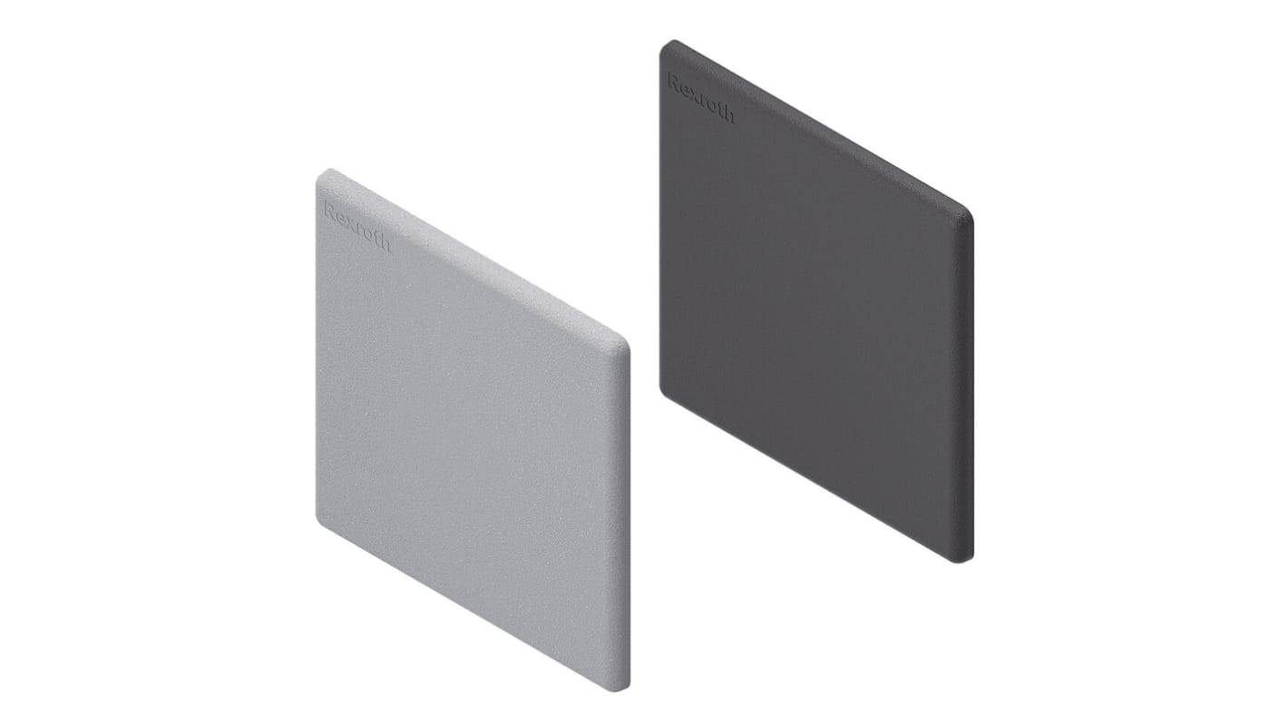 Tapón cuadrado de PP Gris, para perfil de 80x80, 10mm