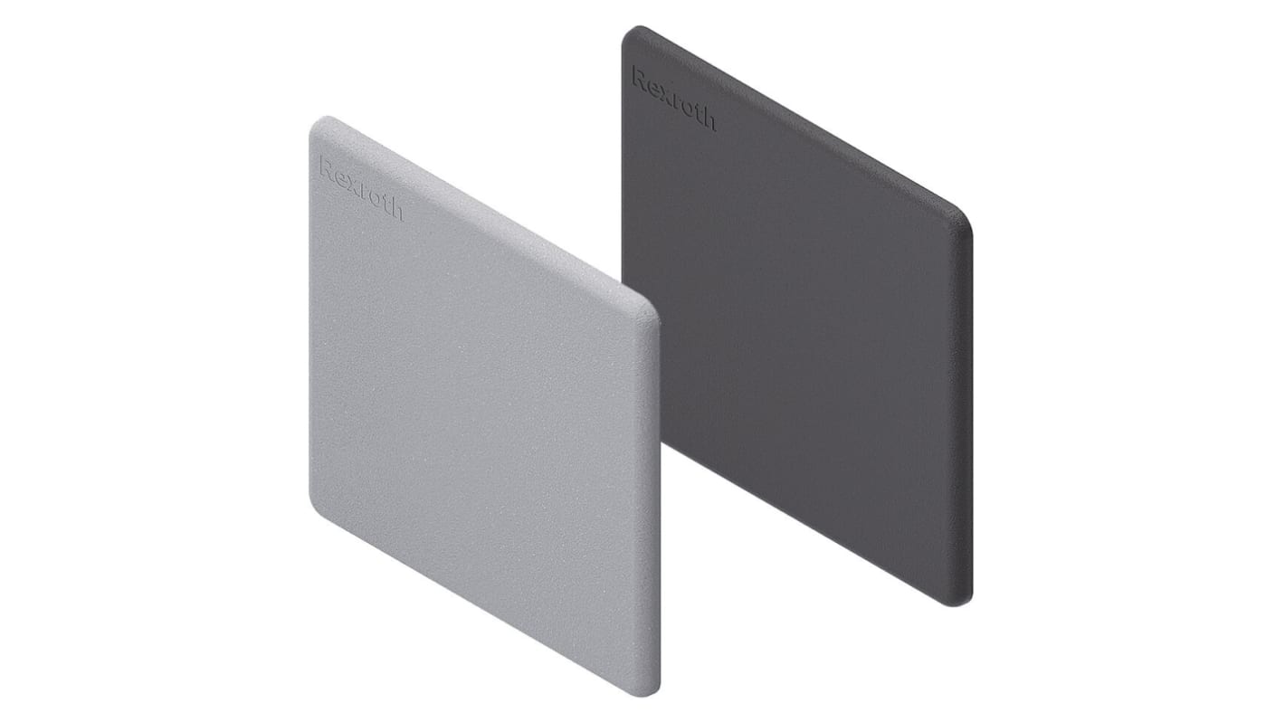 Tapón cuadrado de PP Gris, para perfil de 90 x 90, 10mm