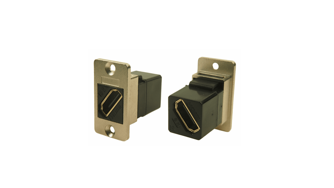 RS PRO 35 5 Mm X 19 Mm X 31 Mm 1 Way Female To Female Feedthrough HDMI