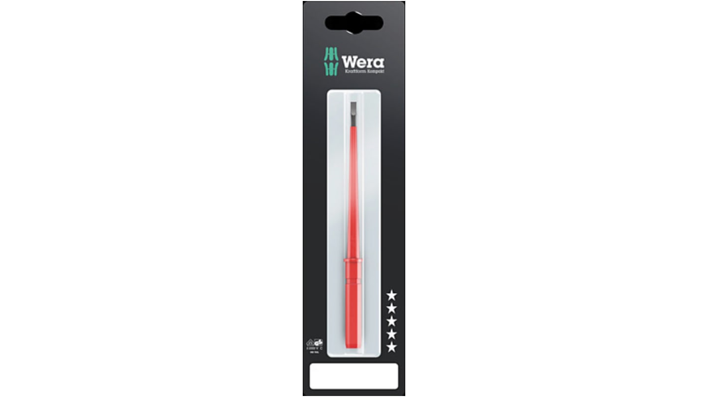 Wera Slotted Insulated Screwdriver Blade, VDE/1000V