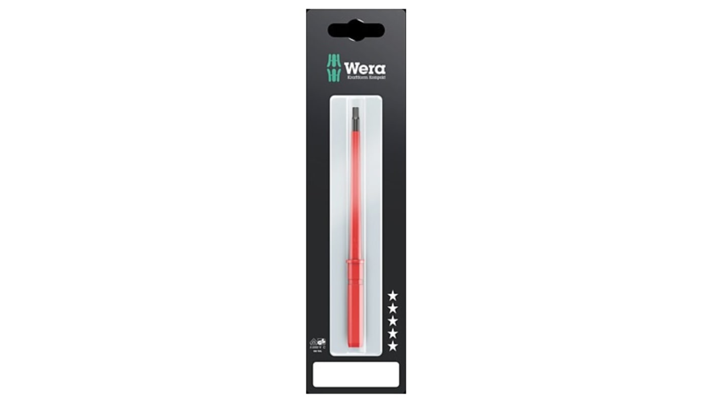 Wera 絶縁ドライバ差替軸, Hexagon, VDE/1000V認証あり, 05004420001