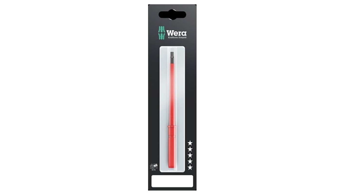 Wera 絶縁ドライバ差替軸, Hexagon, VDE/1000V認証あり, 05004421001