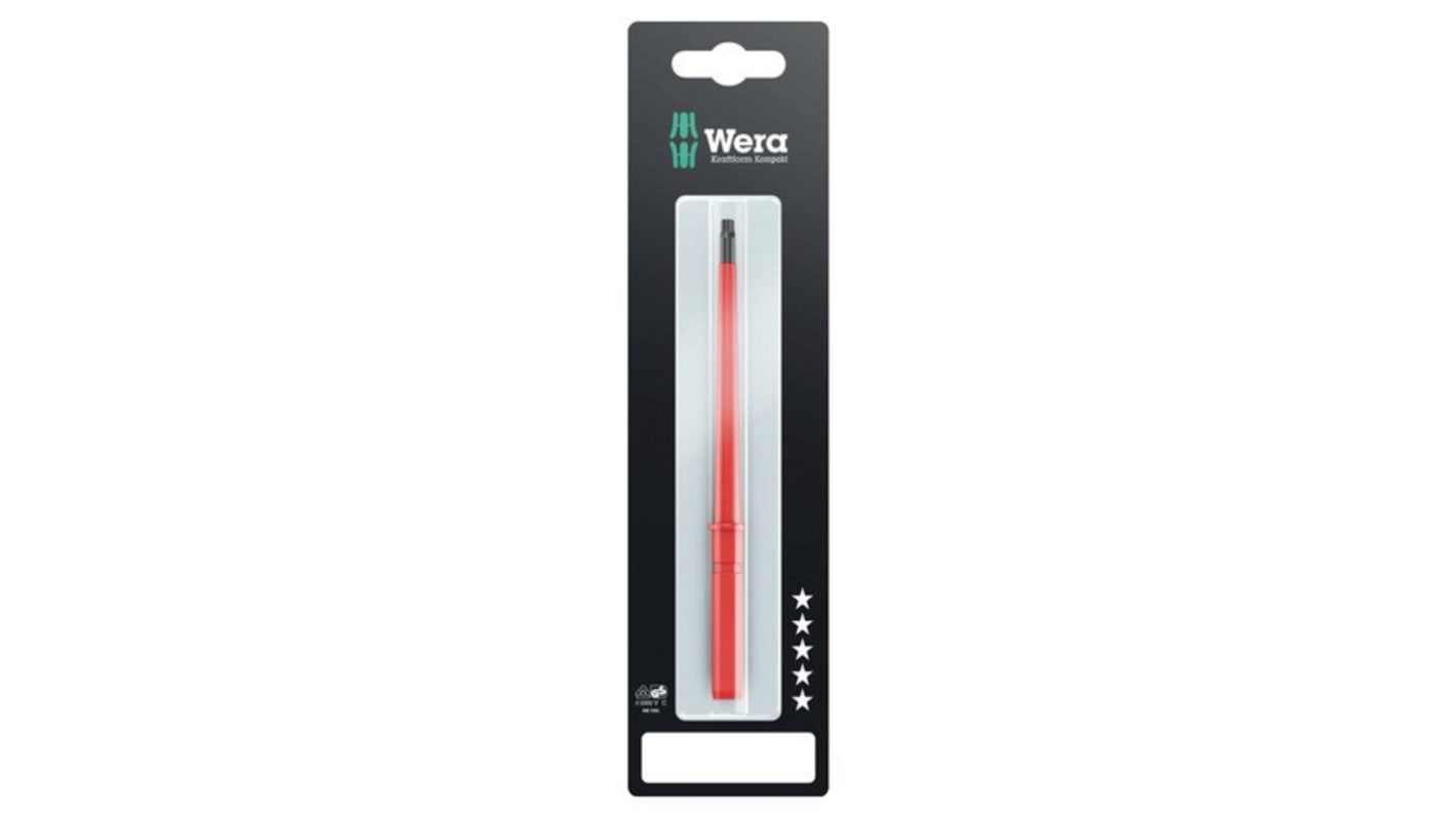 Wera Torx Insulated Screwdriver Blade, TX10 Tip, VDE/1000V