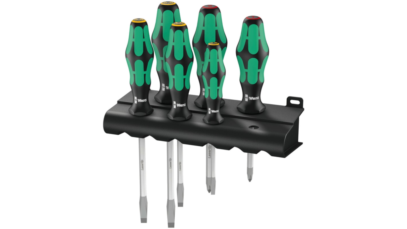 Wera Standard-Schraubendrehersatz, 6-teilig Schlitz, PHILLIPS®