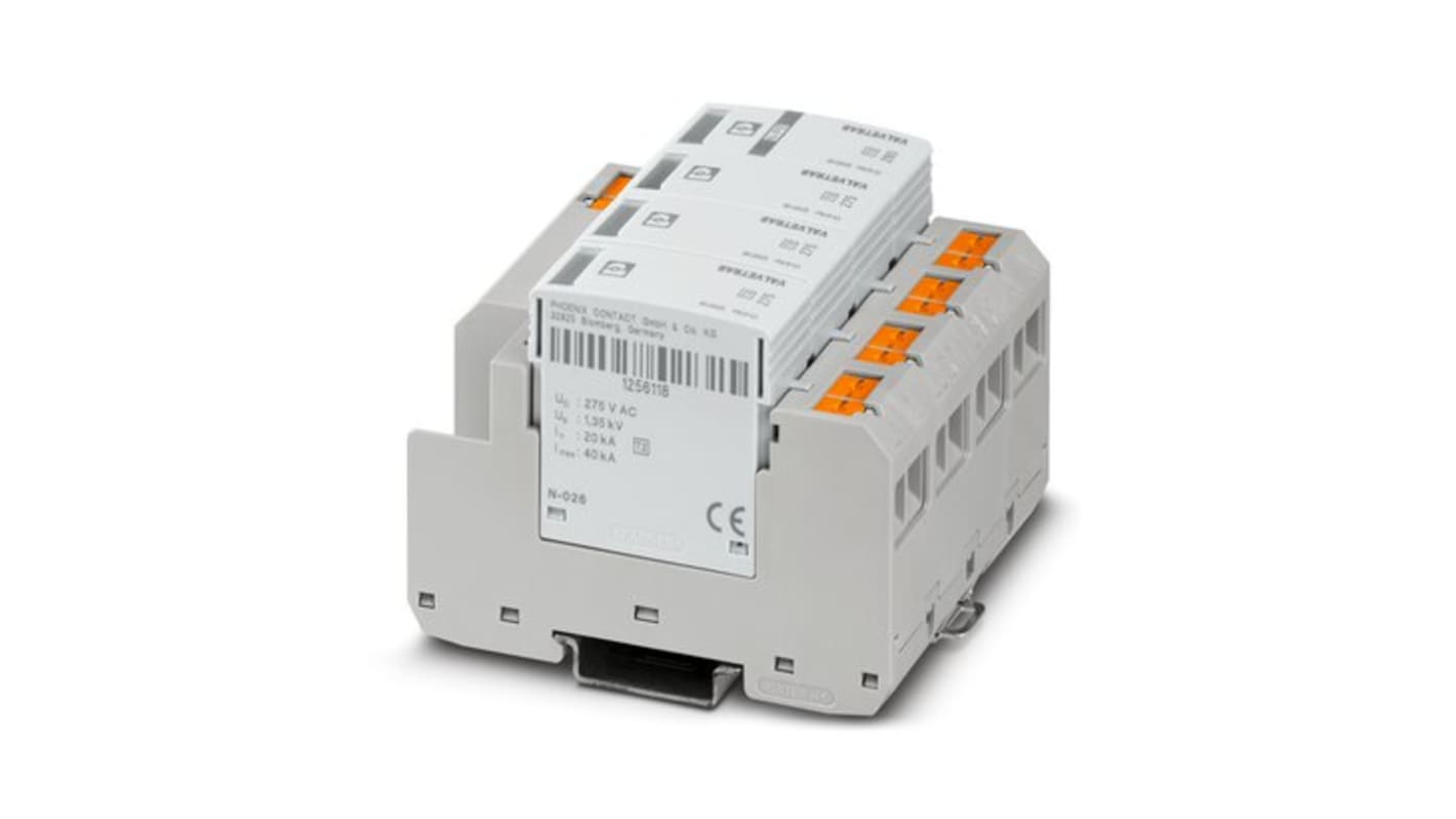 Scaricatore di sovratensione 1248961, 1,6kV, per guida DIN