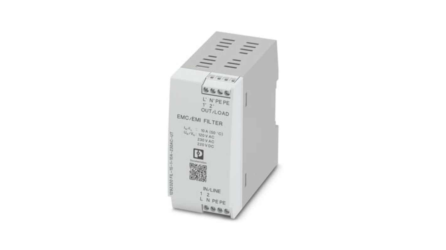 Phoenix Contact EMV-Filter, 230 V ac, 10A, DIN-Schiene, 1-phasig