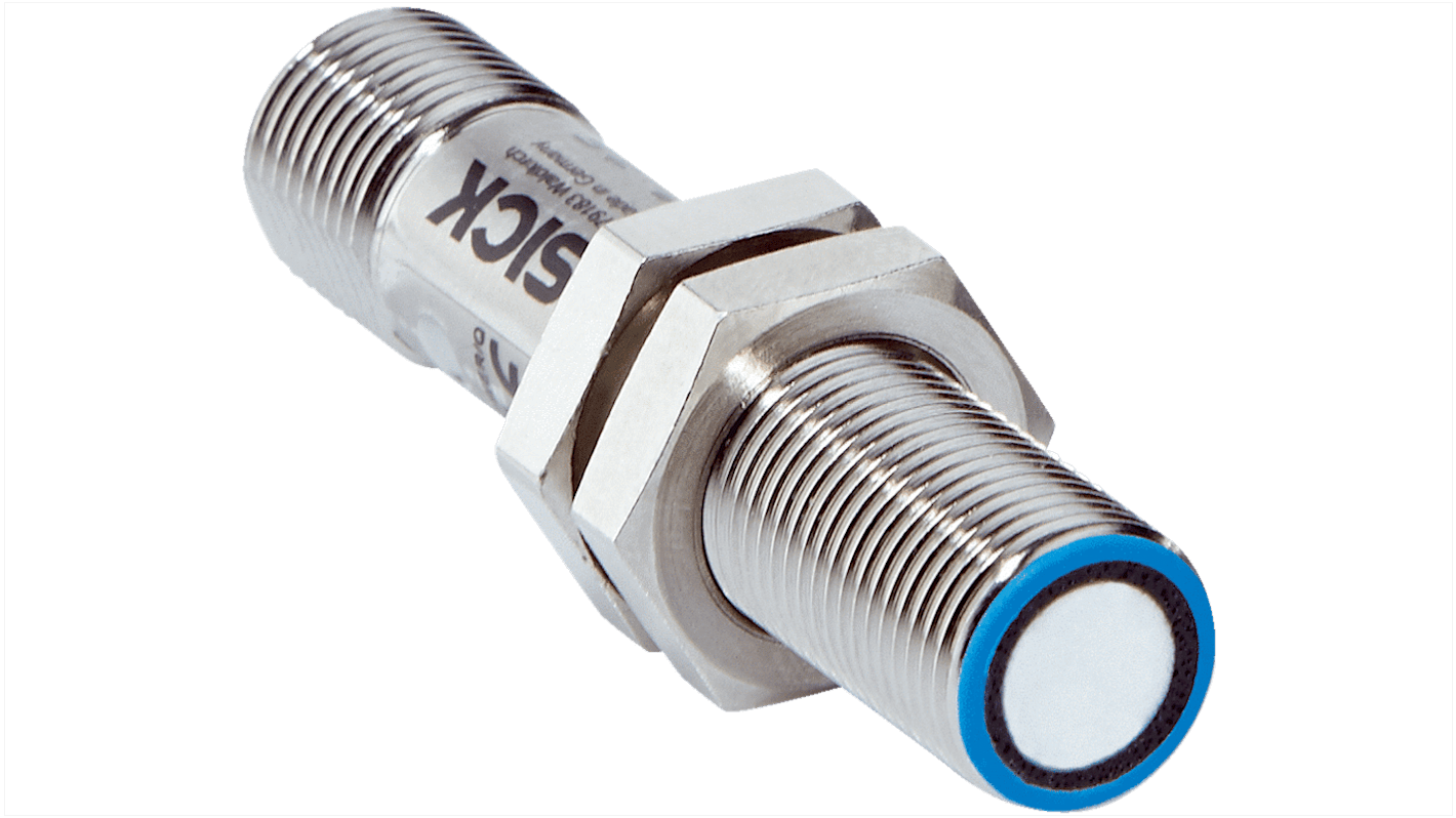 Sick UM12 Series Ultrasonic Barrel-Style Ultrasonic Sensor, M12 x 1, 40 - 240 mm Detection, 10 → 30 V dc, IP65