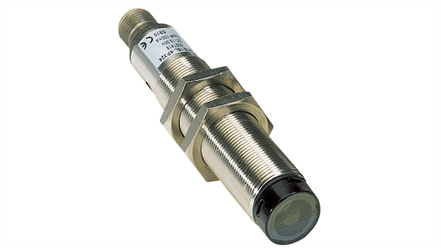 Sick V18 zylindrisch Optischer Sensor, Reflektierend, Bereich 0,1 → 35 m, PNP Ausgang, M12-Steckverbinder,