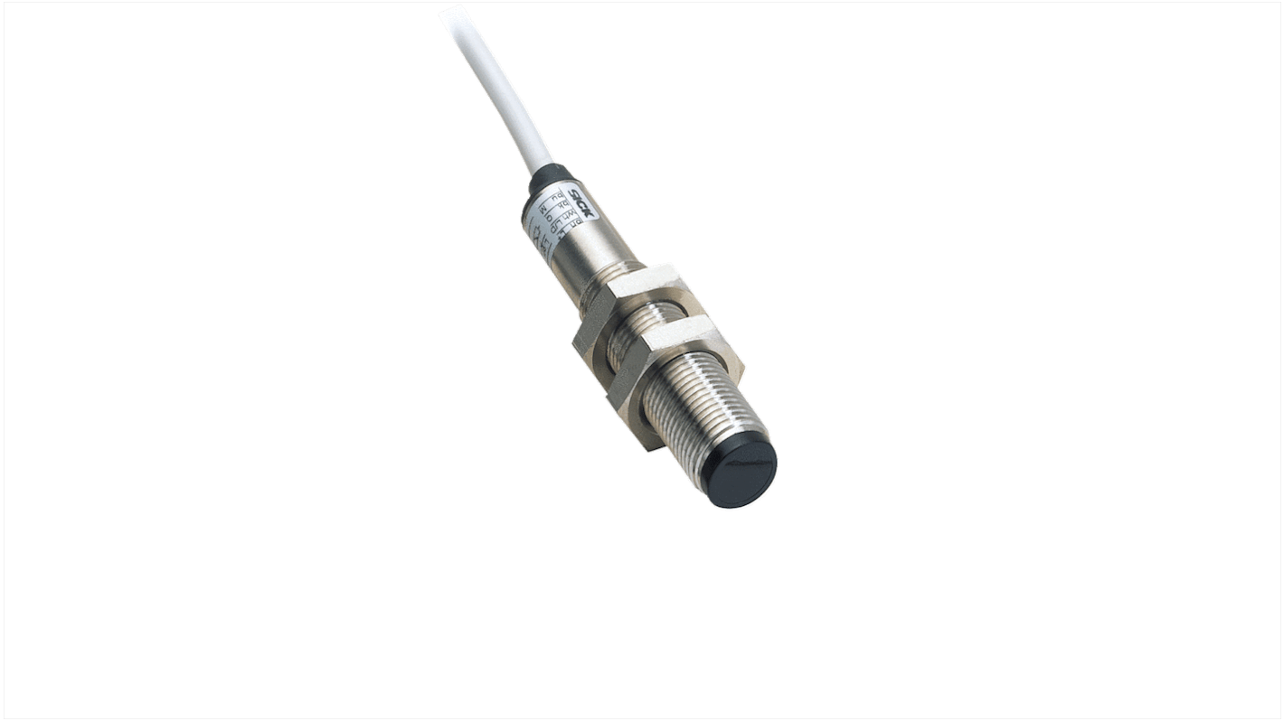 Fotocélula de cuerpo cilíndrico Sick Proximidad, alcance 115 mm, salida NPN, Cable de 4 hilos, IP67
