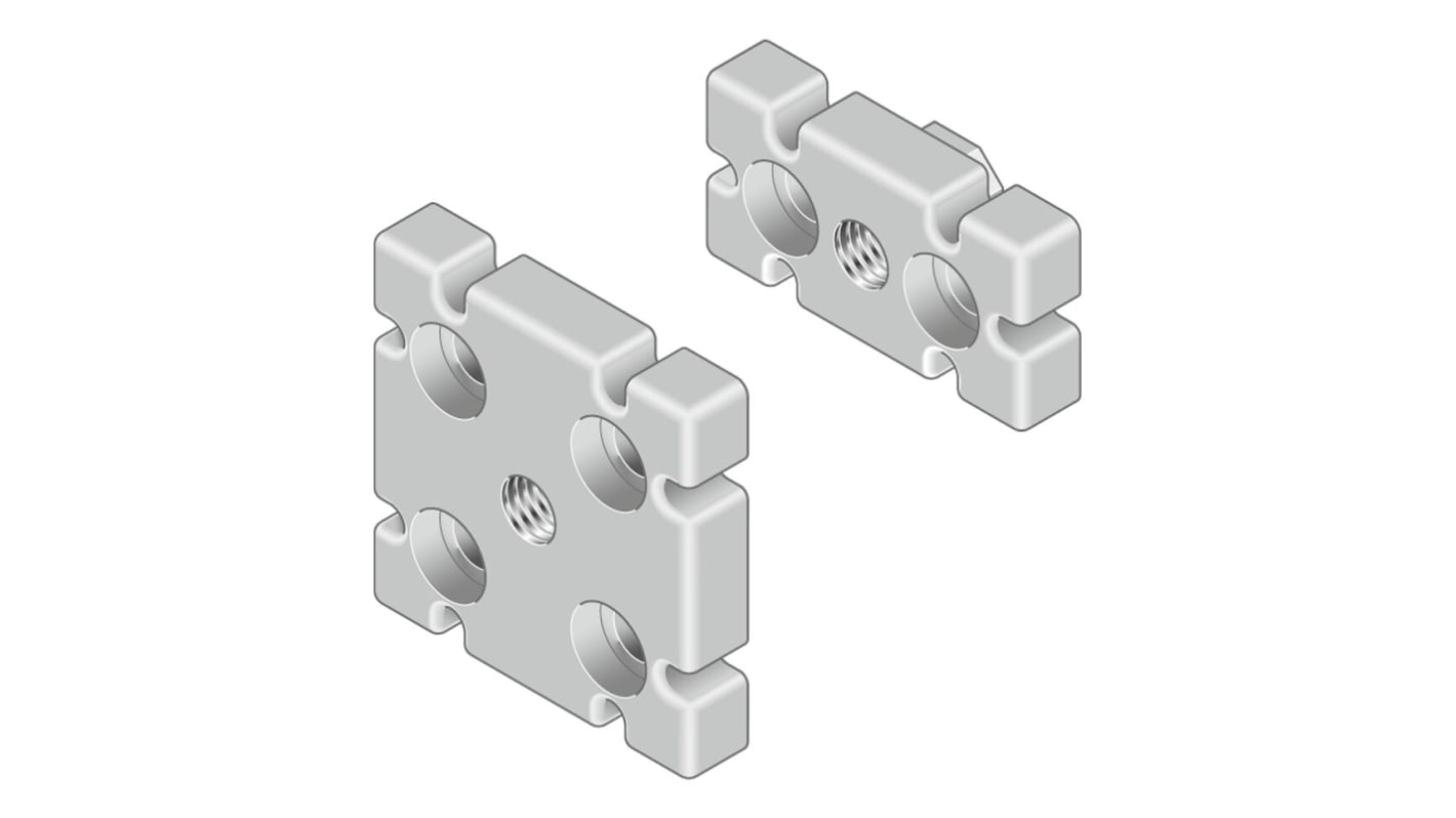 Platine de montage Bosch Rexroth, profilé 90 x 90 mm, filetage M16, rainure 10mm