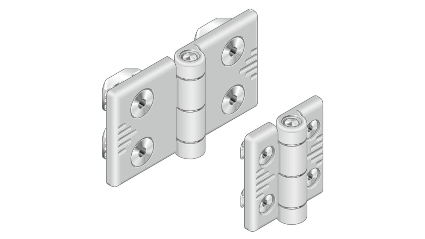 Bisagra para puerta Bosch Rexroth 3842544529, para perfil de 45 mm, ranura de 8 mm, 10 mm