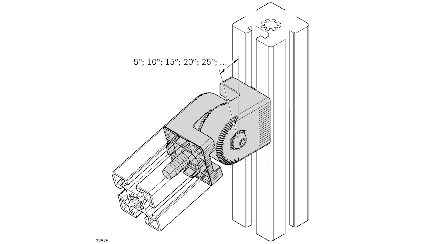 Przegub uniwersalny liczba połączeń Podwójne otwór 10mm dł. całkowita 45 x 45mm Zwykły Bosch Rexroth
