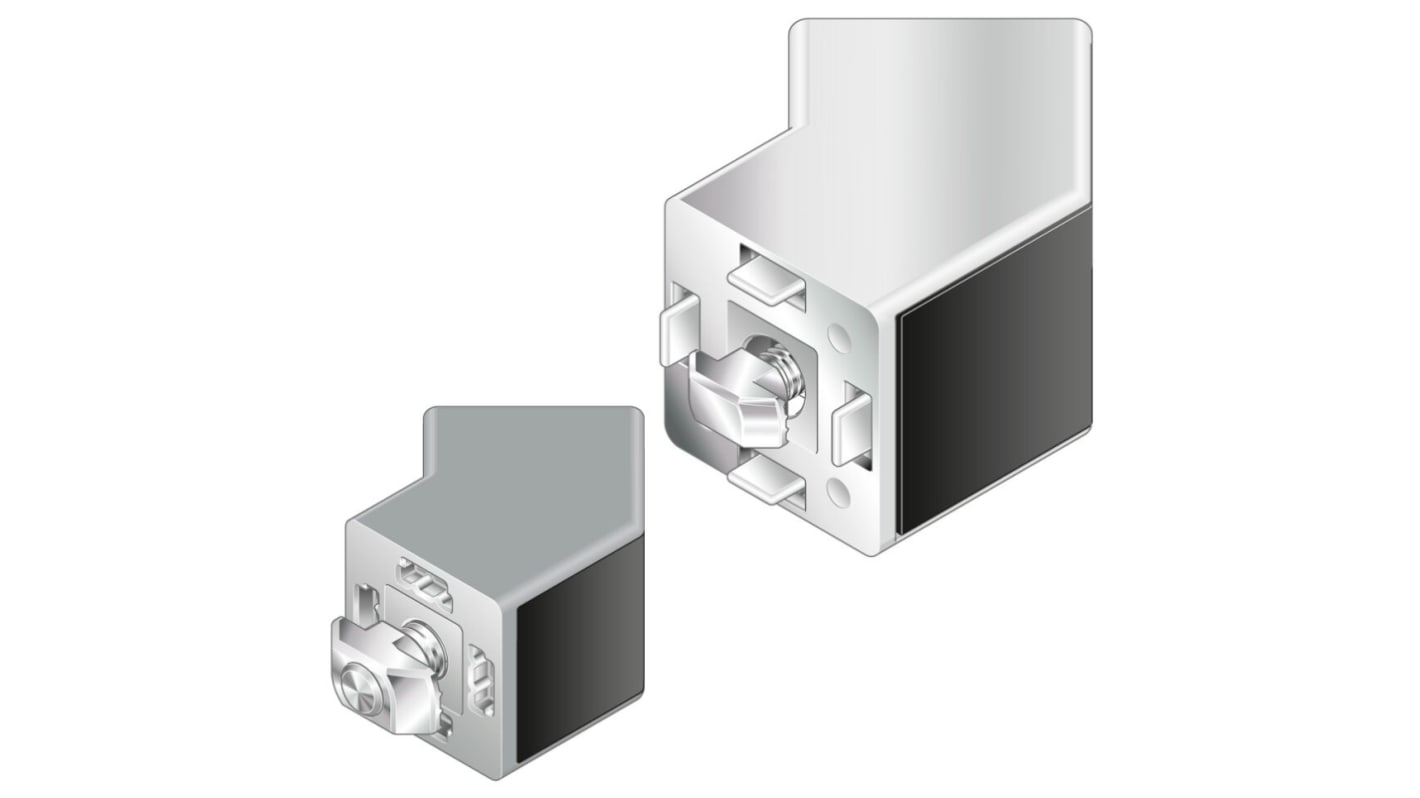 Raccord 45° Bosch Rexroth, profilé 30 x 30 mm, rainure 8mm en Zinc moulé