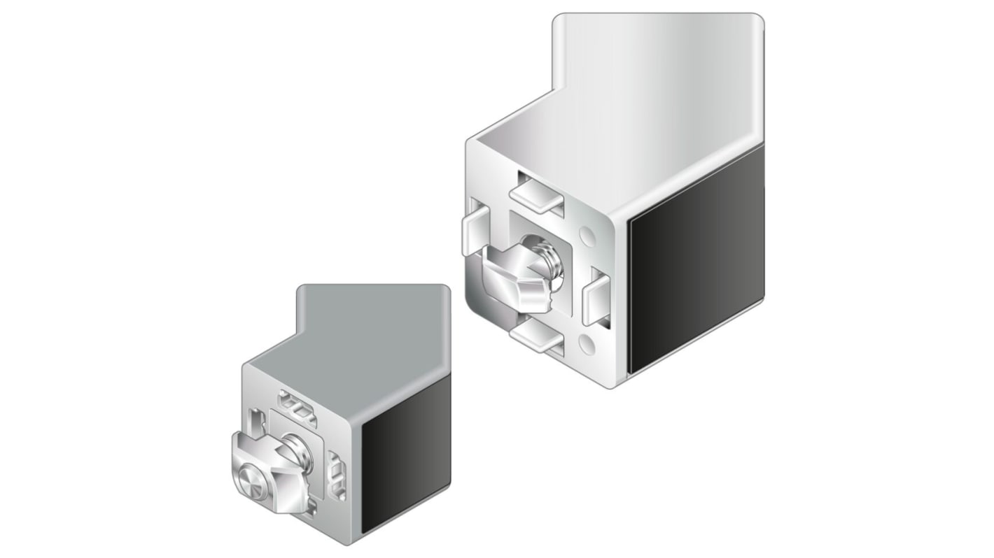 Connettore a 45° Bosch Rexroth in Alluminio, per profili da 45 x 45 mm, scalanatura da 10mm