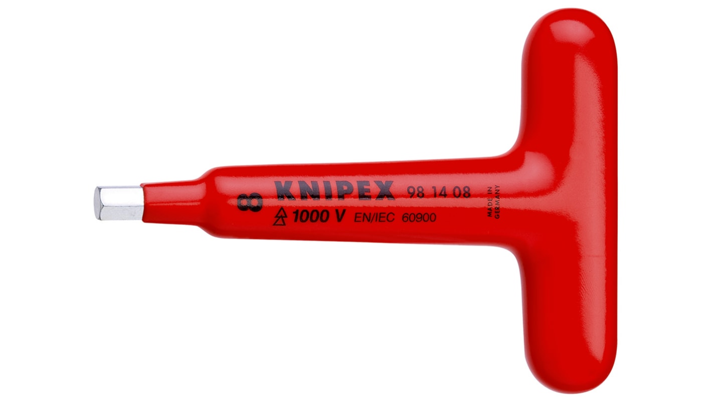 Juego de llaves hexagonales en T Knipex, VDE/1000V