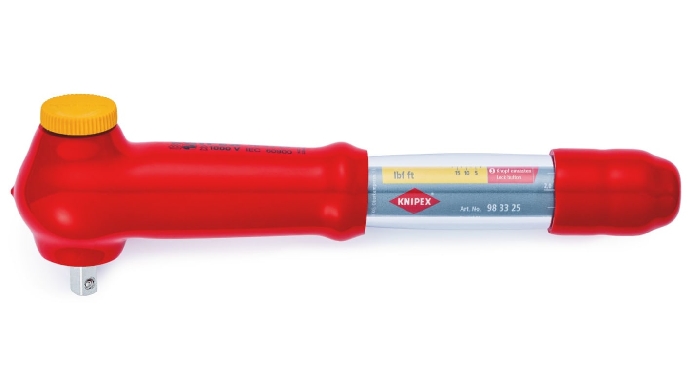 Knipex, attacco quadrato 3/8 mm, coppia da 5 → 25Nm