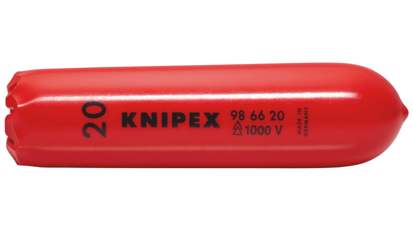 Knipex Kabelabdeckung, Kabelbrücke, Innen-Ø 20mm, 27 mm x 100mm Kunststoff, Rot