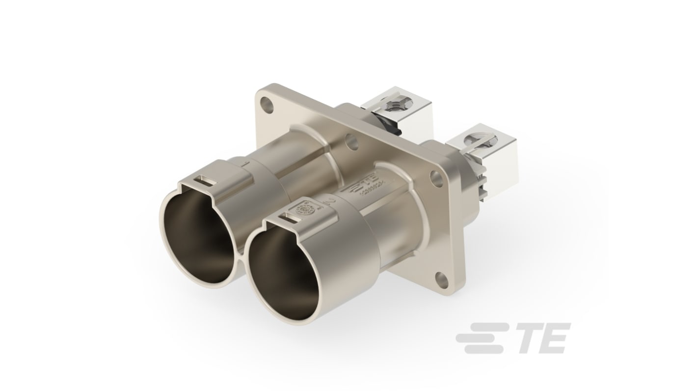 TE Connectivity PowerTube 1000 Series Straight Panel Mount PCB Connector, 2 Contact(s), 36mm Pitch, 1 Row(s)