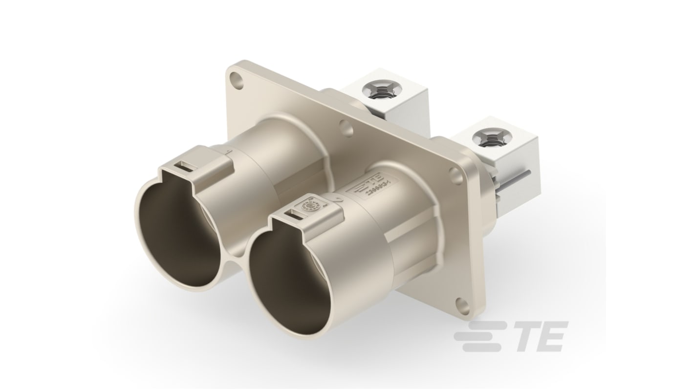 TE Connectivity PowerTube 1400 Series Straight Panel Mount PCB Connector, 2 Contact(s), 47mm Pitch, 1 Row(s)