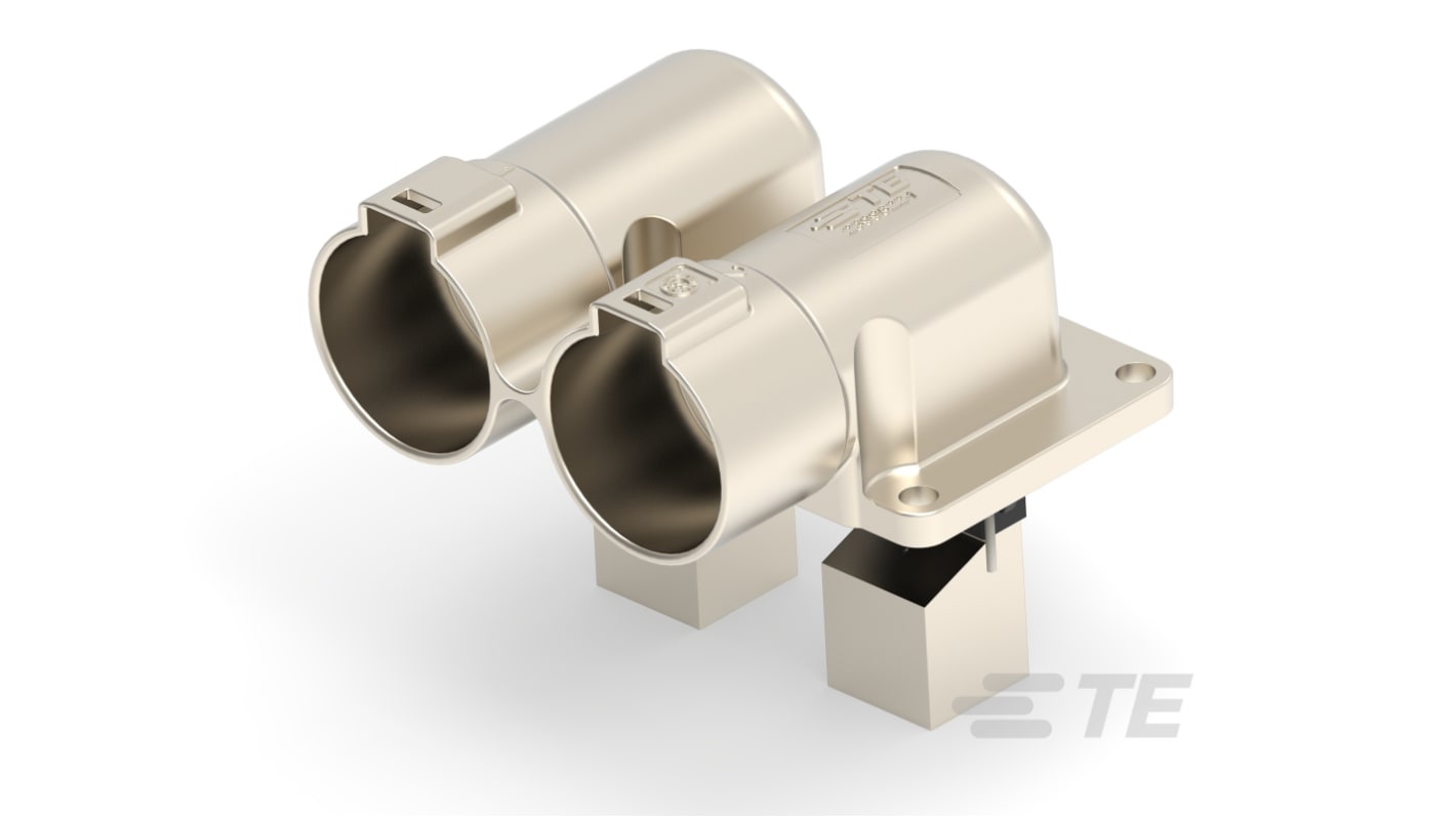 TE Connectivity PowerTube 1400 Series Right Angle Panel Mount PCB Connector, 2 Contact(s), 47mm Pitch, 1 Row(s)