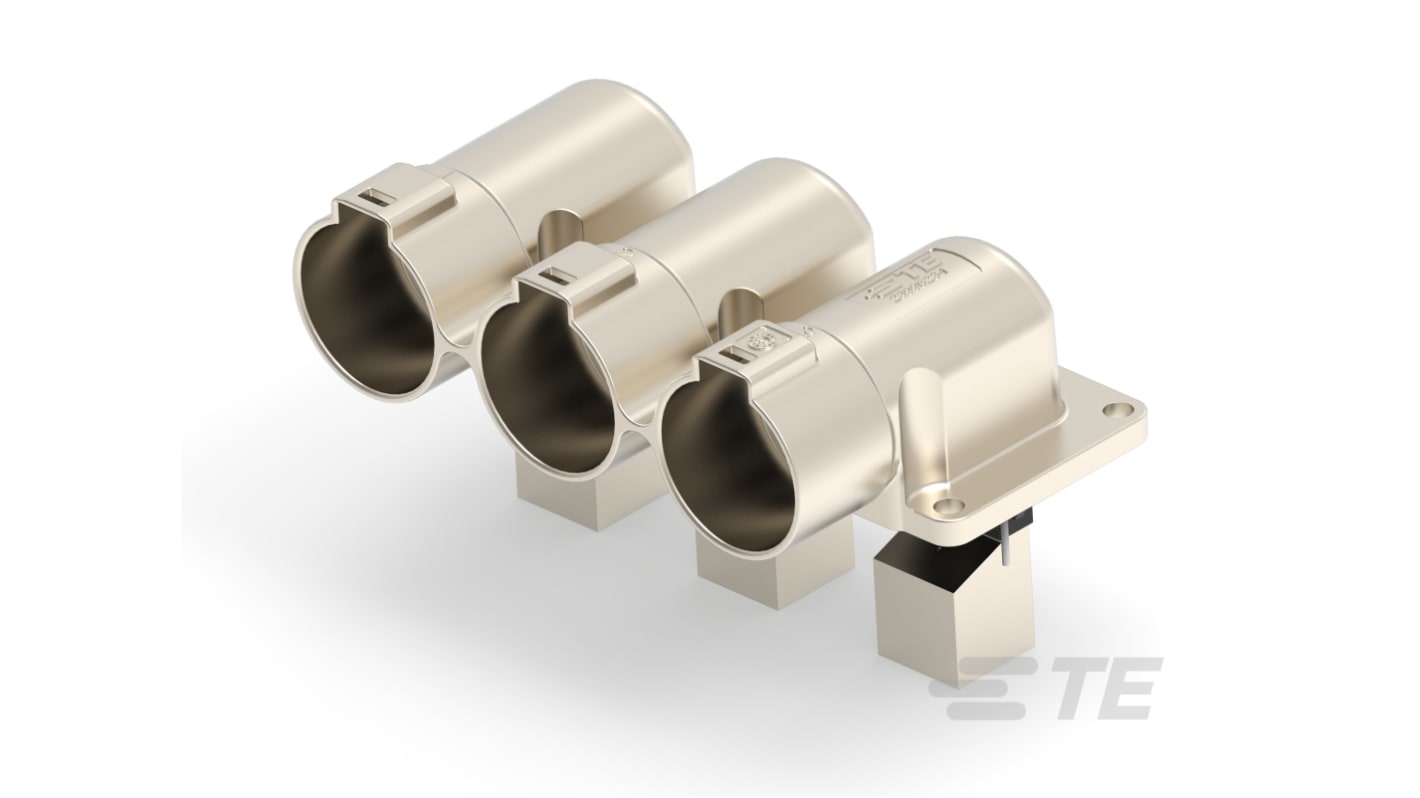 TE Connectivity PowerTube 1400 Series Right Angle Panel Mount PCB Connector, 3 Contact(s), 47mm Pitch, 1 Row(s)