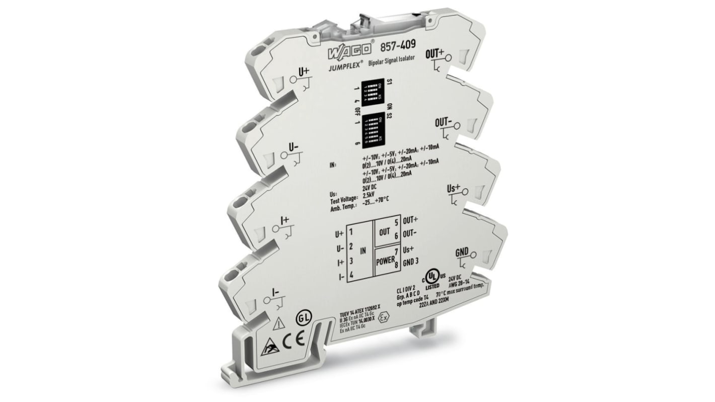 Amplificador de aislamiento 857-409, ±5 V 1-Canales DIP, 8-Pines