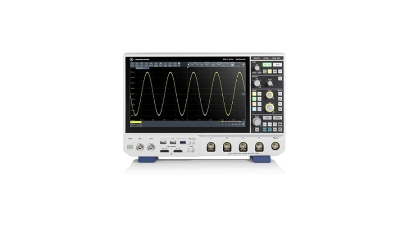 Bundle de osciloscopio de banco Rohde & Schwarz Paquete MX04, calibrado UKAS, canales:4 A, 16 D, 1.5GHz