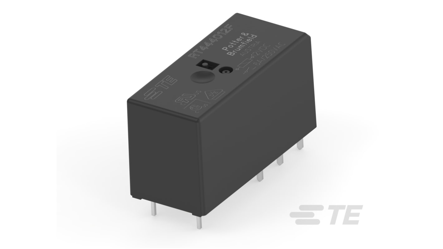 TE Connectivity Panel Mount Power Relay, 24V dc Coil, 500mA Switching Current, DPDT