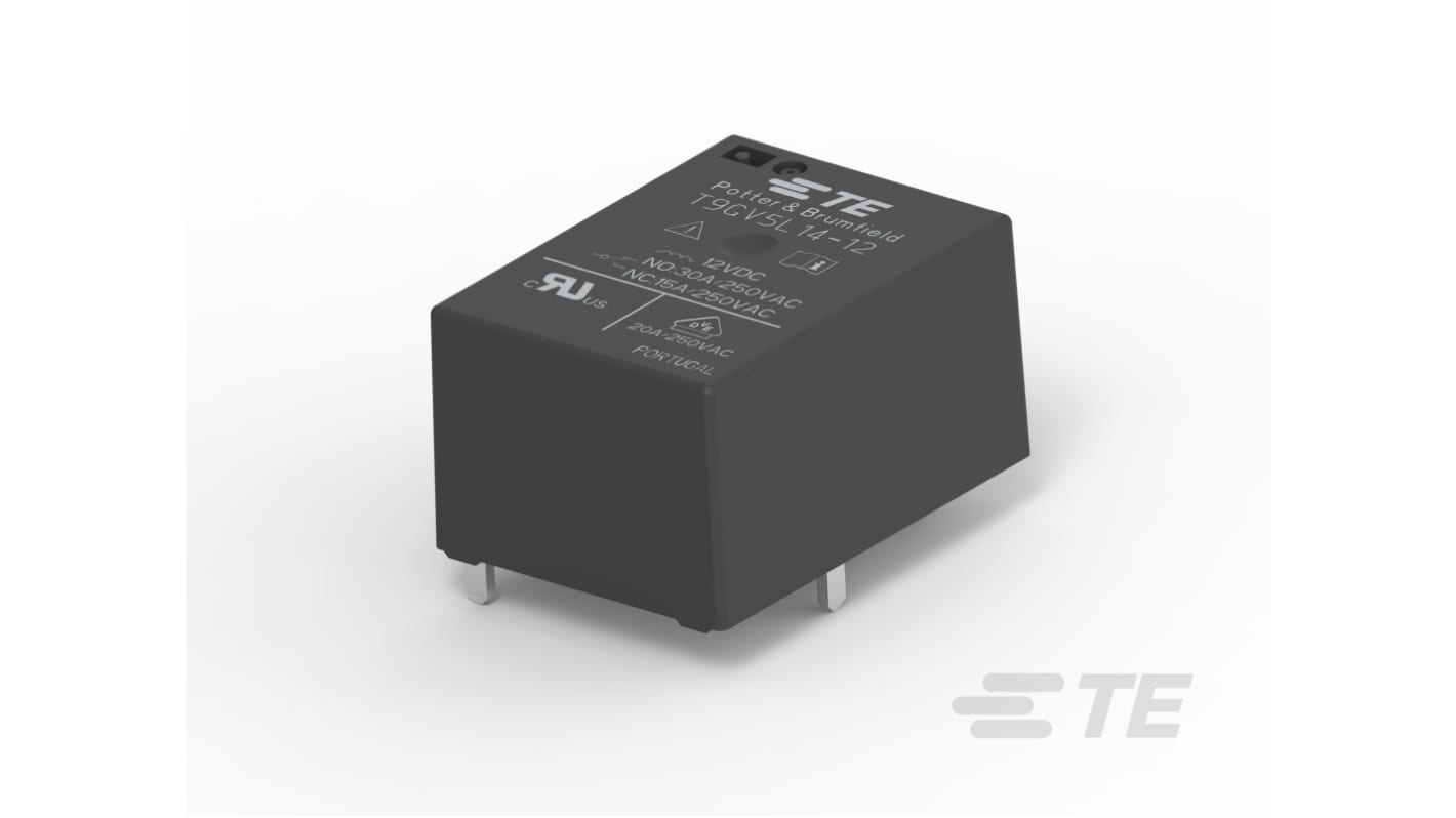 TE Connectivity Panel Mount Power Relay, 24V dc Coil, 100mA Switching Current, SPDT