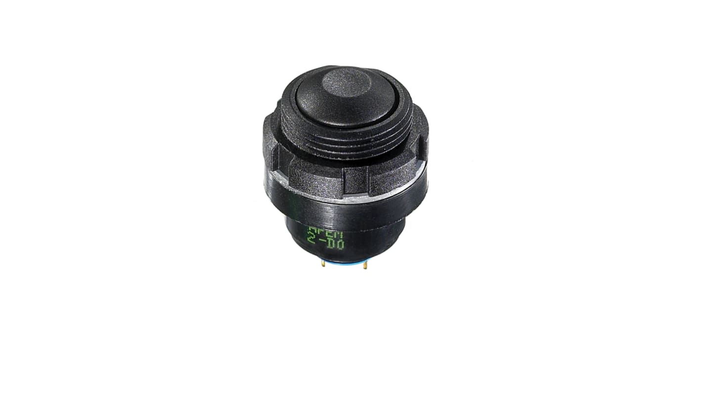 APEM IZ Series Push Button Switch, Momentary, Panel Mount, 15mm Cutout, 1 NO, Clear LED, 48V dc, IP67