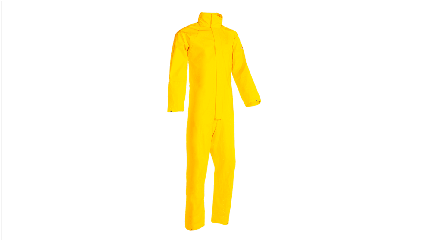 Sioen Uk Hi-Viz Yellow Coverall, EN 343:2019, EN 14605:2005, EN ISO 13688:2013, XXL