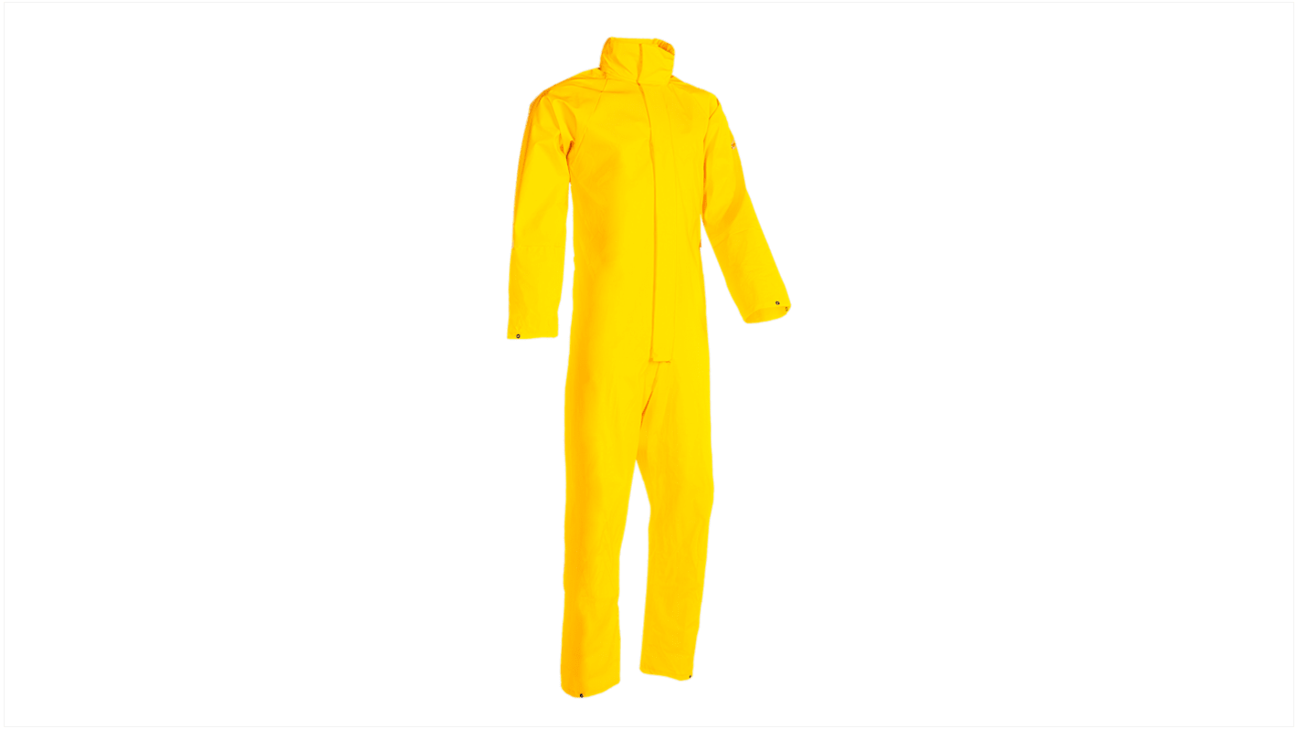 Sioen Uk Hi-Viz Yellow Coverall, EN 343:2019, EN 14605:2005, EN ISO 13688:2013, 3XL