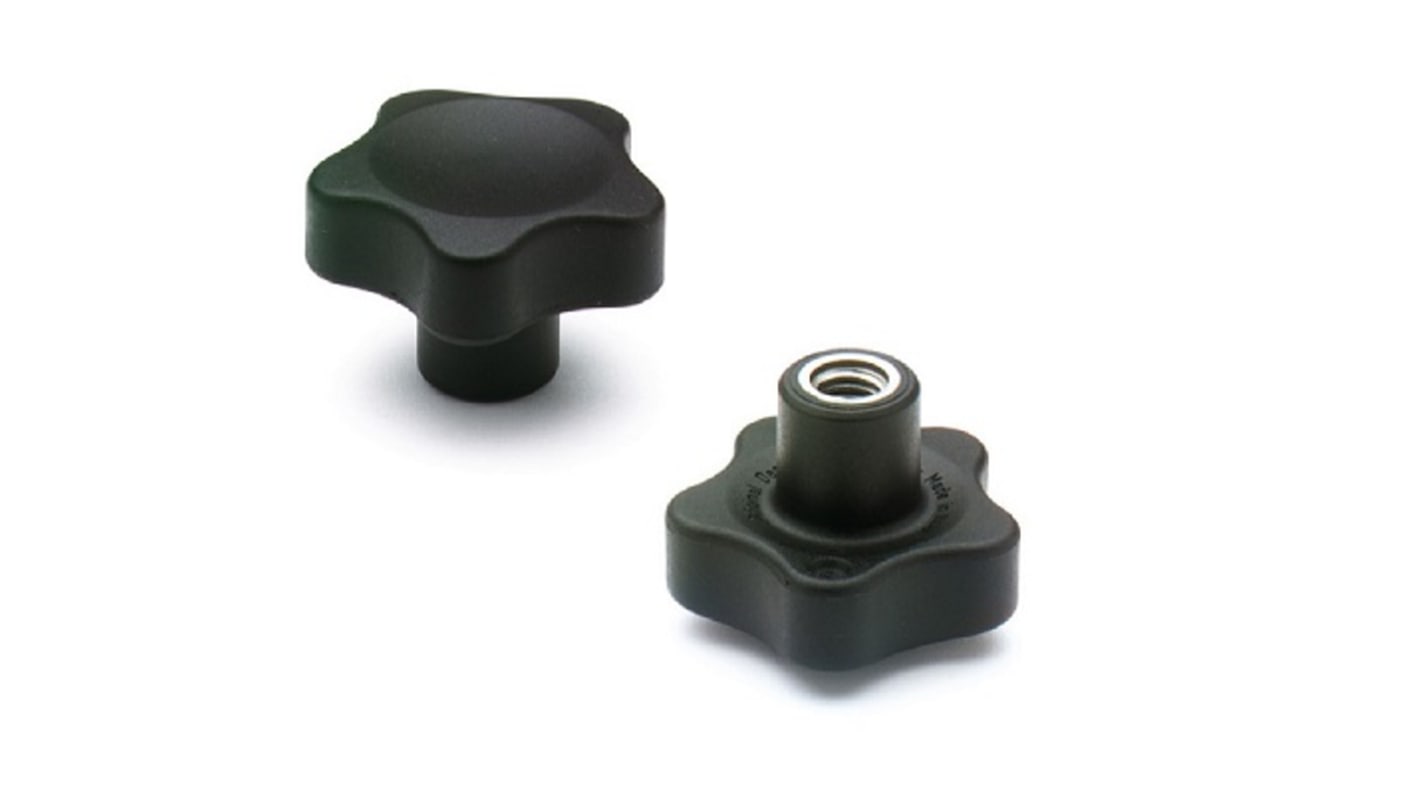 Elesa 166556 Black Glass Fibre Reinforced Polyamide Clamping Knob, M12