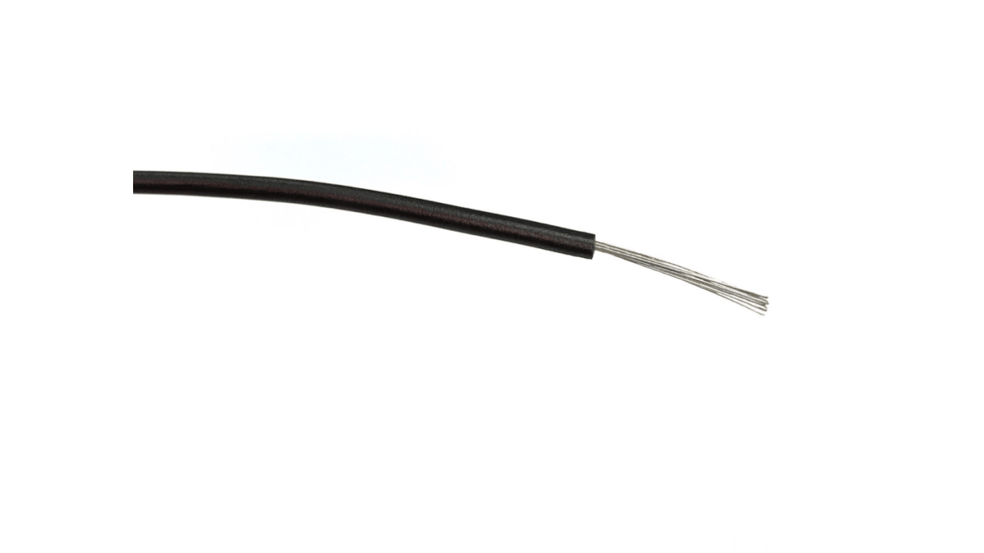 Cable de conexión RS PRO, área transversal 0,5 mm² Clase 5 BS EN 60228 Filamentos del Núcleo 16/0,2 mm Negro, 1.000 V