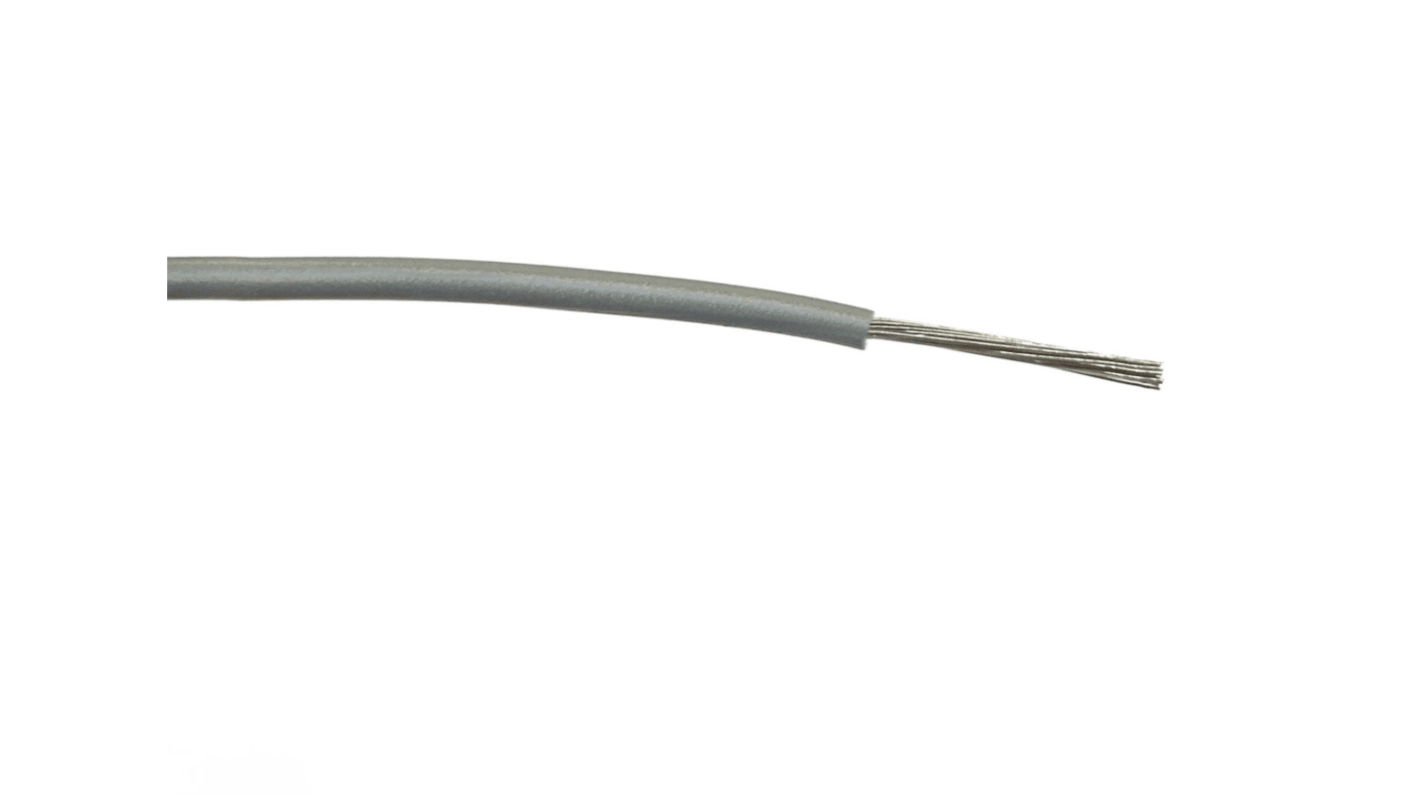 RS PRO Einzeladerleitung 1 mm² 100m Grau PVC isoliert Ø 2.55mm 32/0,2 mm Litzen