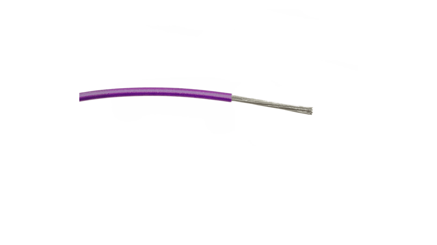 RS PRO Purple 1 mm² Hook Up Wire, 32/0.2 mm, 100m, PVC Insulation