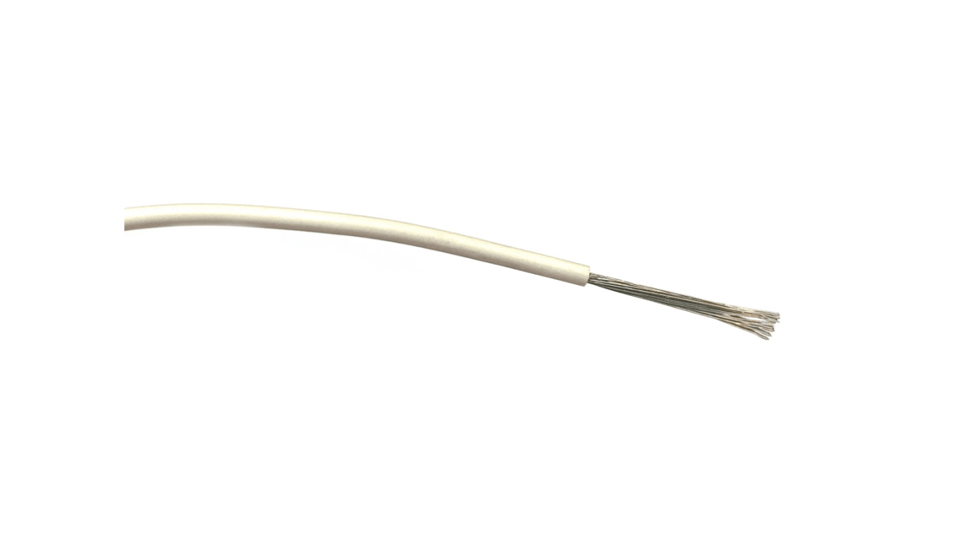 RS PRO White 1mm² Hook Up Wire, 32/0.2 mm, 100m, PVC Insulation