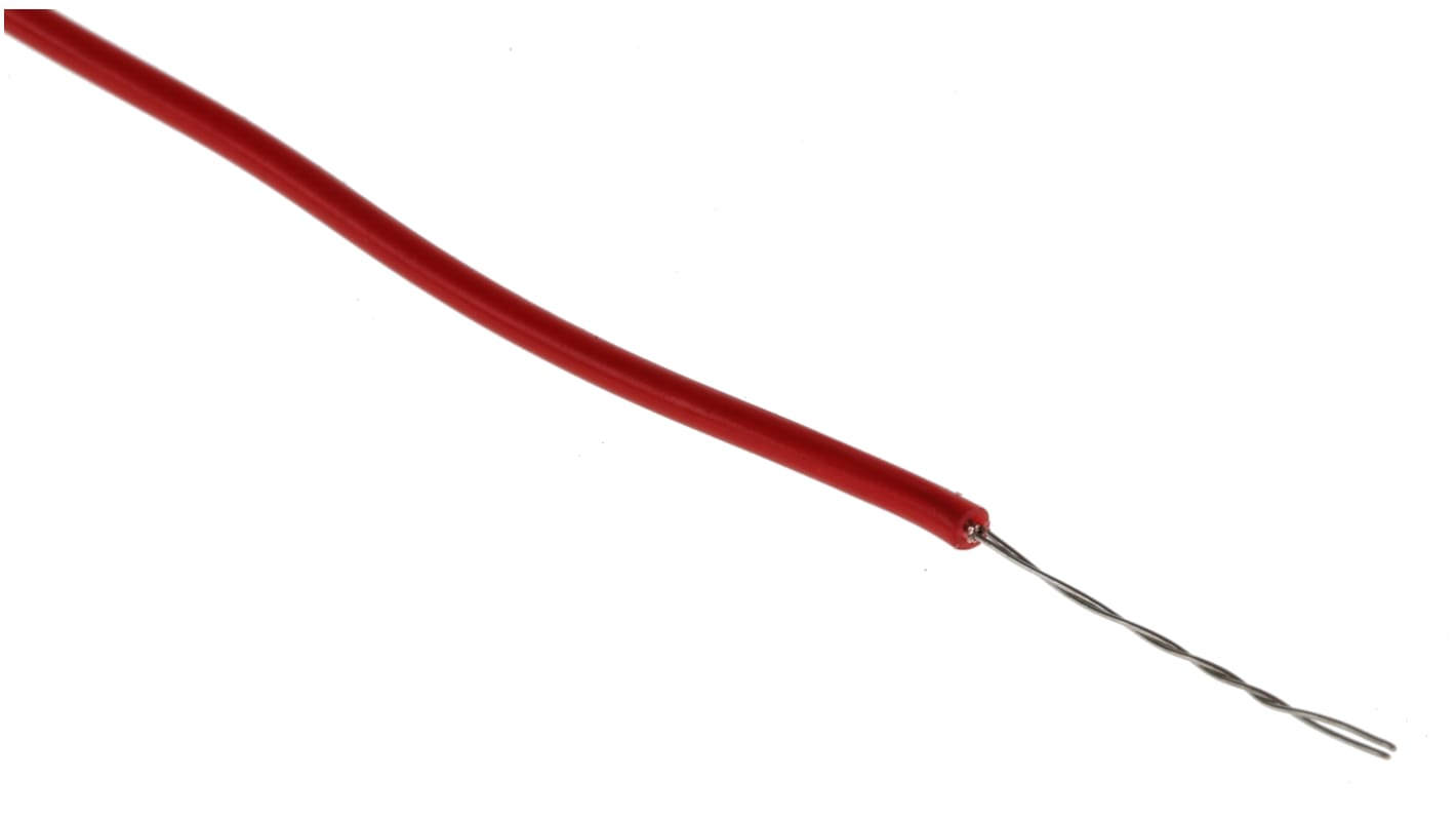 Fils de câblage RS PRO, 0,22mm², Rouge, 500m, 1 000 V c.a.