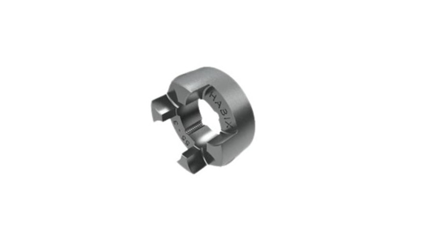 Cubo de acoplamiento con brida OPTIBELT, Ø de calibre 10 mm, 28 mm, Ø exterior 80mm, long. 22mm, par 650Nm