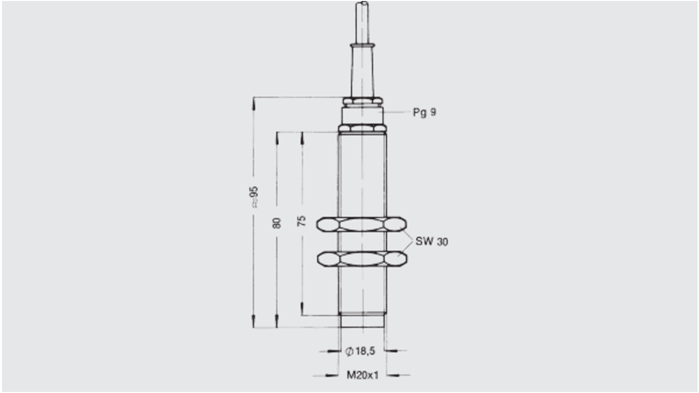 Interruptor de Láminas Magnético, IP65, SPDT, Montaje en orificio pasante, 1A, 230V