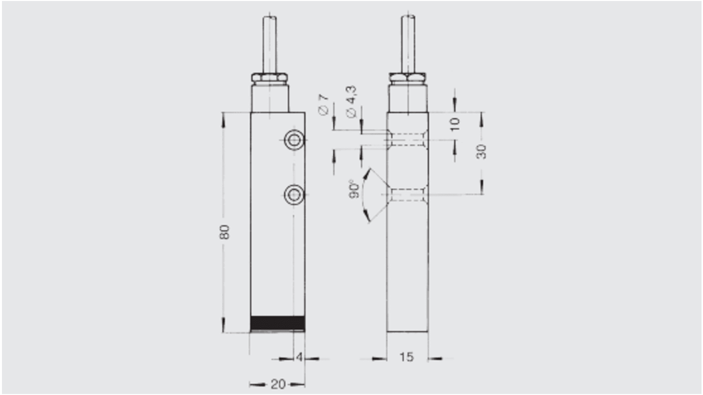 WIKA Magnetischer Reed-Schalter, SPST 1A 100VA 230V THT