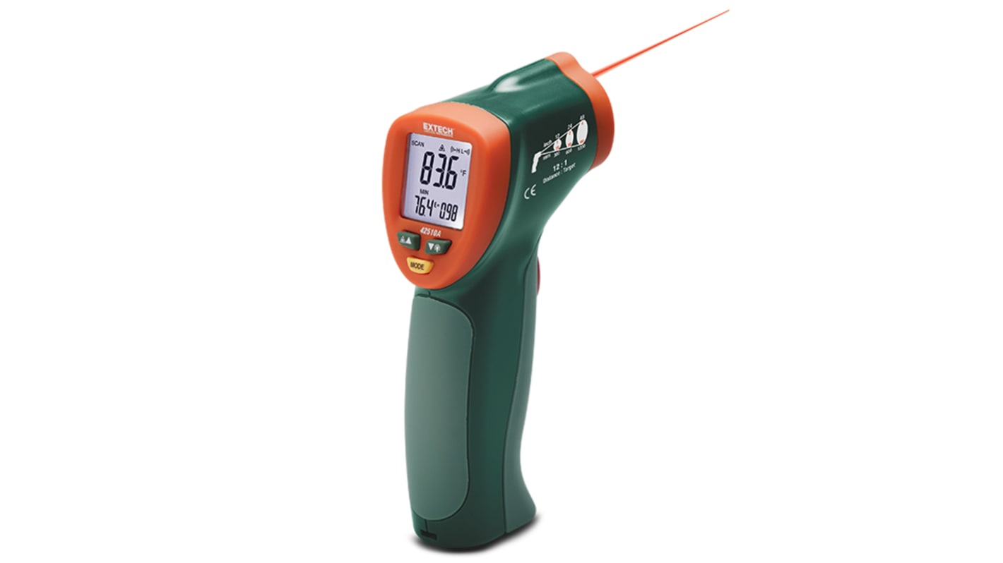 Extech 42510A Mini IR-Thermometer 12:1, bis +650°C, Celsius/Fahrenheit